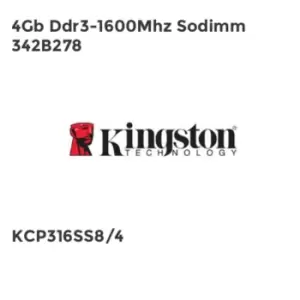 Image of 4Gb Ddr3-1600Mhz Sodimm 342B278