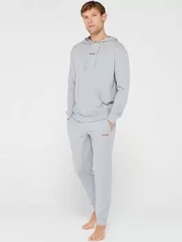 Image of HUGO Bodywear Linked Lightweight Long Pyjama, Grey, Size XL, Men