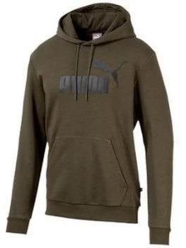 Puma Elevated Ess Big Logo Hoodie - Khaki Size M Men