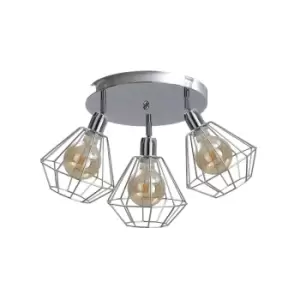 Image of Foskal Ceiling Spotlight Clusters Silver, 32cm, 3x E27