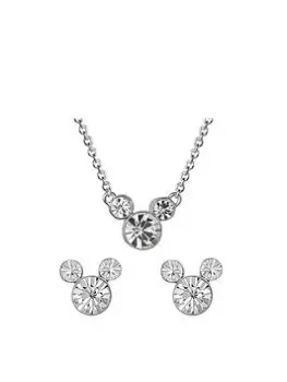 Image of Disney Mickey Mouse Birthstone Kids Necklace and Earrings Gift Set, April