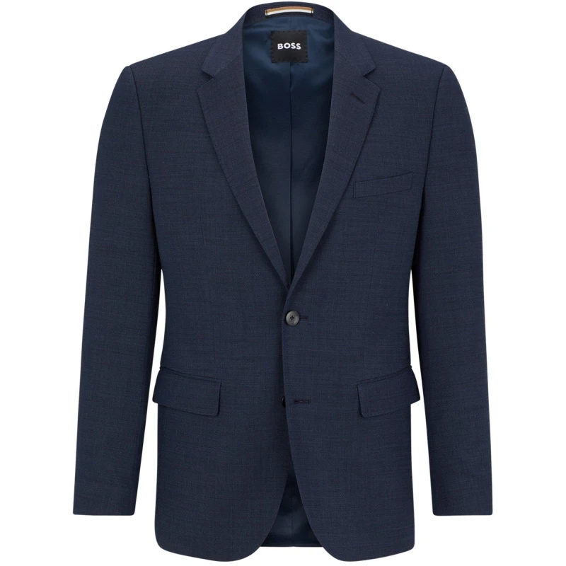Image of Boss Mens HBB Jasper MM 224 Suit Jacket Open Blue 475 male 36 (46)