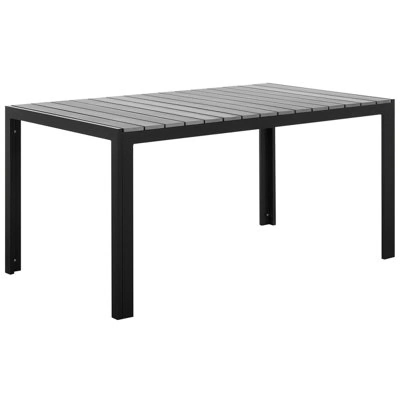 Image of Beliani Garden Dining Table Como 150 Cm 90 Cm Grey