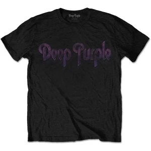 image of Deep Purple - Vintage Logo Unisex Large T-Shirt - Black