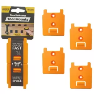 image of Stealthmount - s yellow Tool Mounts for DEWALT 18V xr & Flexvolt Tools - Pack of 4 - n/a