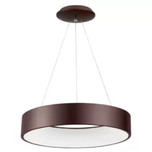 Image of Merano - Banff 60cm Integrated LED Pendant Ceiling Light Coffee Brown Aluminium LED 42W 2520Lm 3000K