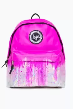 image of HYPE Pink HOLO DRIPS BACKPACK