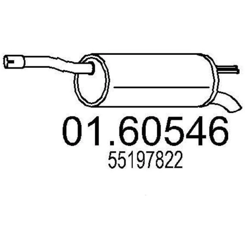 Image of MTS 01.60546 Rear silencer End Silencer (3437)