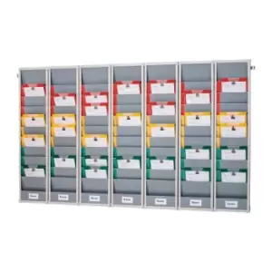 Image of Tableau d'organisation H1282xl1700xP78mm 5 rangees profil mural compris EICHNER