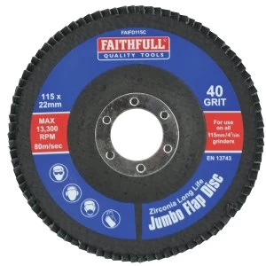 Image of Faithfull Flap Disc 115mm - Coarse
