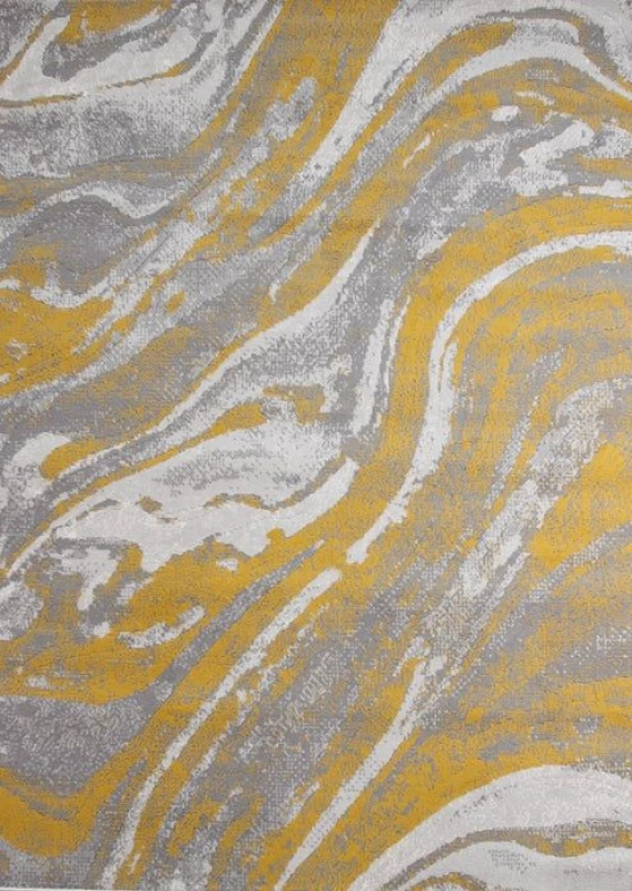 Image of Rugstyle Balletto Heatset Paint Rug in Yellow Size: 120cm x 170cm Yellow Unisex 120cm x 170 cm