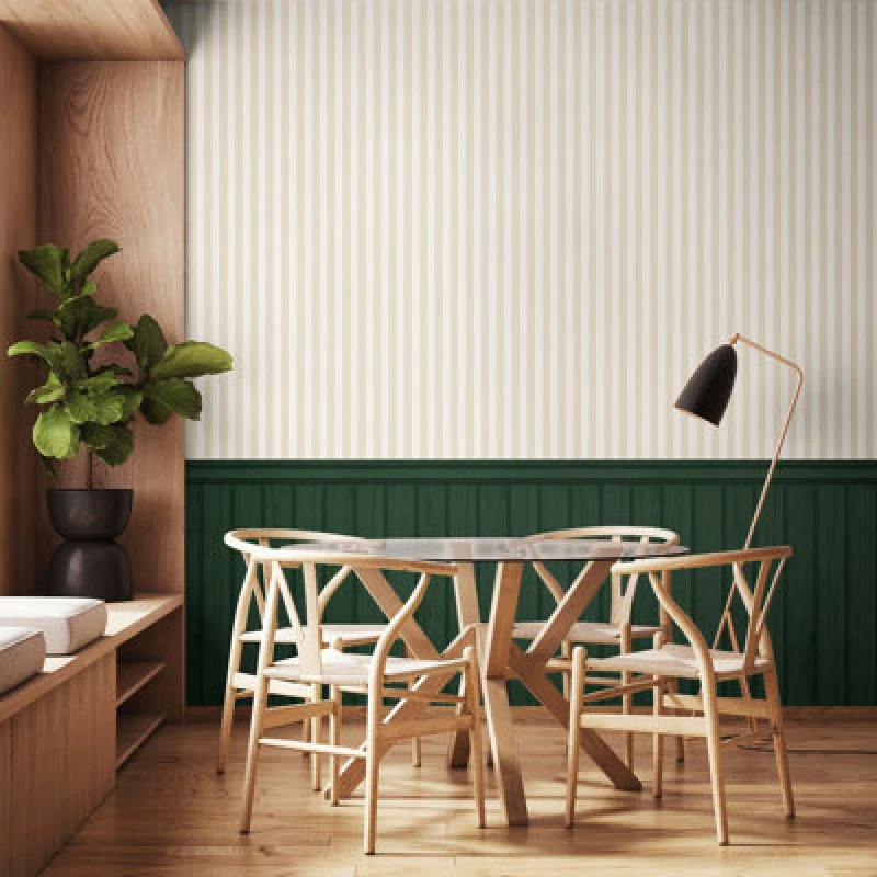 Image of Hoopla Walls Tongue And Groove Stripe- Forest (10M Wallpaper)