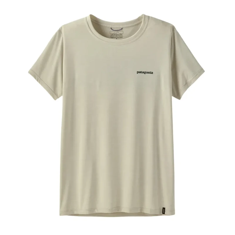 Image of Womens logo T-Shirt Patagonia Capilene Cool Daily Blanc Female XS