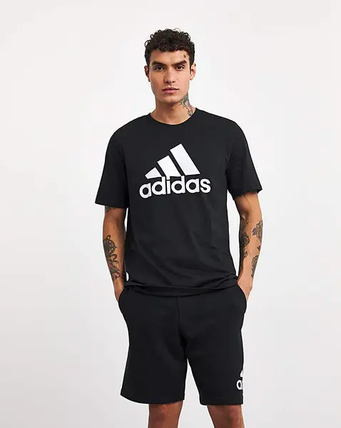 Image of Adidas adidas Big Logo T-Shirt Black/White Male S34/37 LE32201