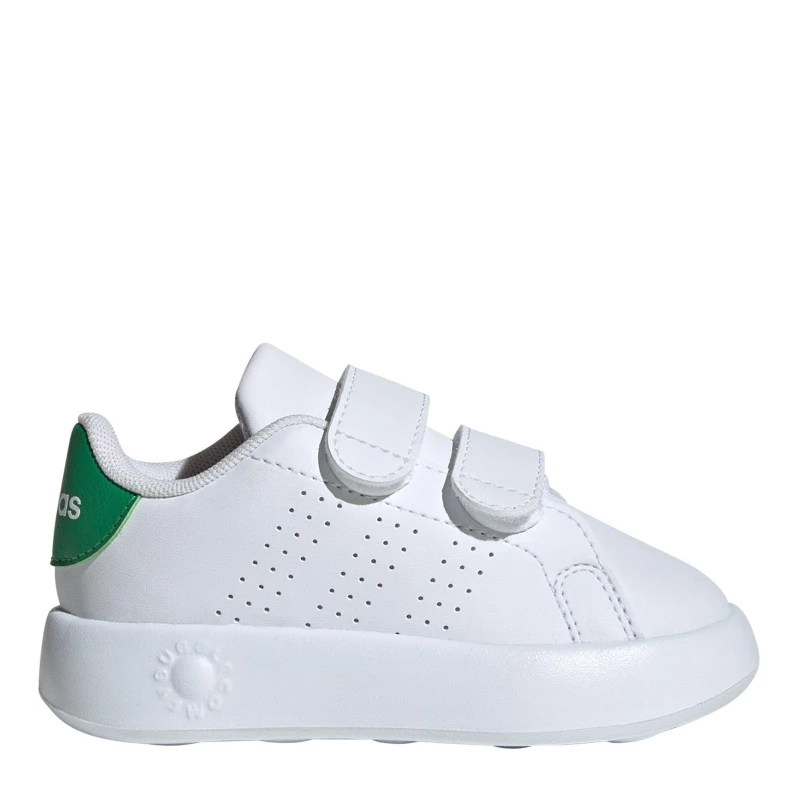 Image of adidas Advantage Court Lifestyle Trainers Infants White/Green unisex C5 (21)