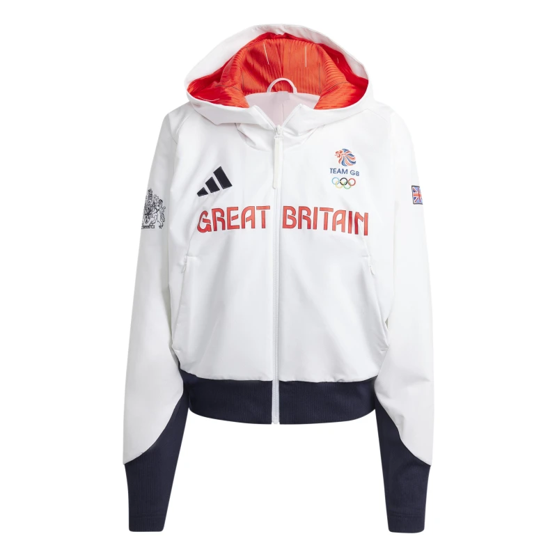 Image of adidas Womens Team GB Performance Training Jacket White female 12 (M)