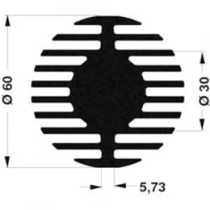 Image of LED heat sink 2.61 CW x H 60 mm x 15mm Fischer Elektronik