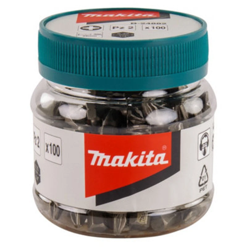 Image of Makita Pozi Screwdriver Bits PZ2 B-24882 Type: PZ2