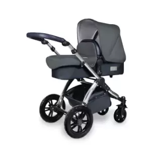 image of Ickle Bubba Stomp V4 2 In 1 Carrycot & Pushchair - Chrome / Blueberry