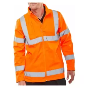 Image of Soft SHELL JKT HV Orange 5XL EN20471 - Beeswift