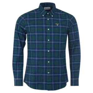 Image of Barbour Mens Oxbridge Tartan Tailored Shirt Ivy Tartan Large