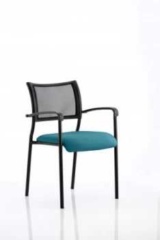 Image of Brunswick Bespoke Colour Seat Black Frame Maringa Teal