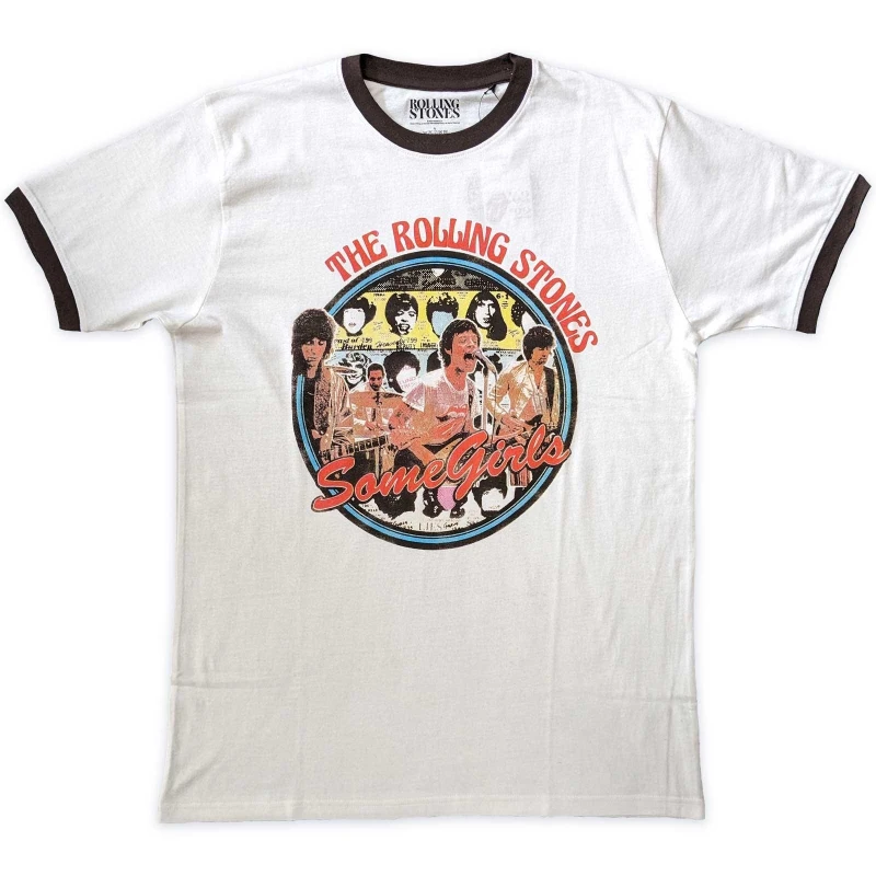 Image of The Rolling Stones Mens Some Circle T-Shirt in White Size: Large White Male L