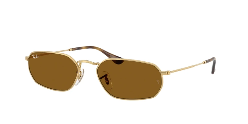 Image of Ray-Ban 0Rb3947 Irregular Sunglasses - Gold Gold WUF75 Female