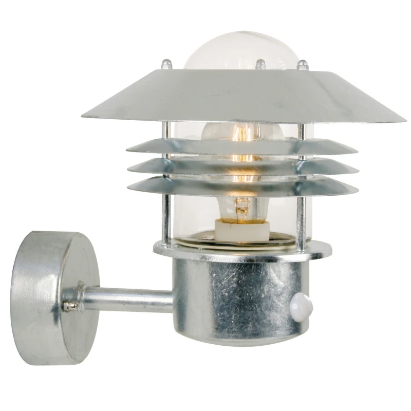 Image of Nordlux Veje Outdoor Galvanized steel Coastal/Marine Safe Silver Mains Powered, IP54 Silver Unisex