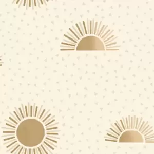 image of Holden Decor Sunbeam Beige/Gold Wallpaper