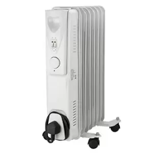 Image of Daewoo HEA1130GE 1 5W Oil Filled Radiator in White 3 Heat Settings