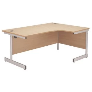 Image of Jemini Beech 1800mm Right Hand Radial Cantilever Desk KF838054