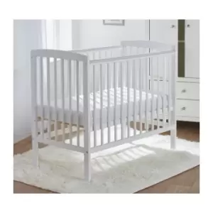 Image of Kinder Valley - Sydney White Compact Cot with Kinder Flow Mattress & Removable Washable Water Resistant Cover Space Saver Cot