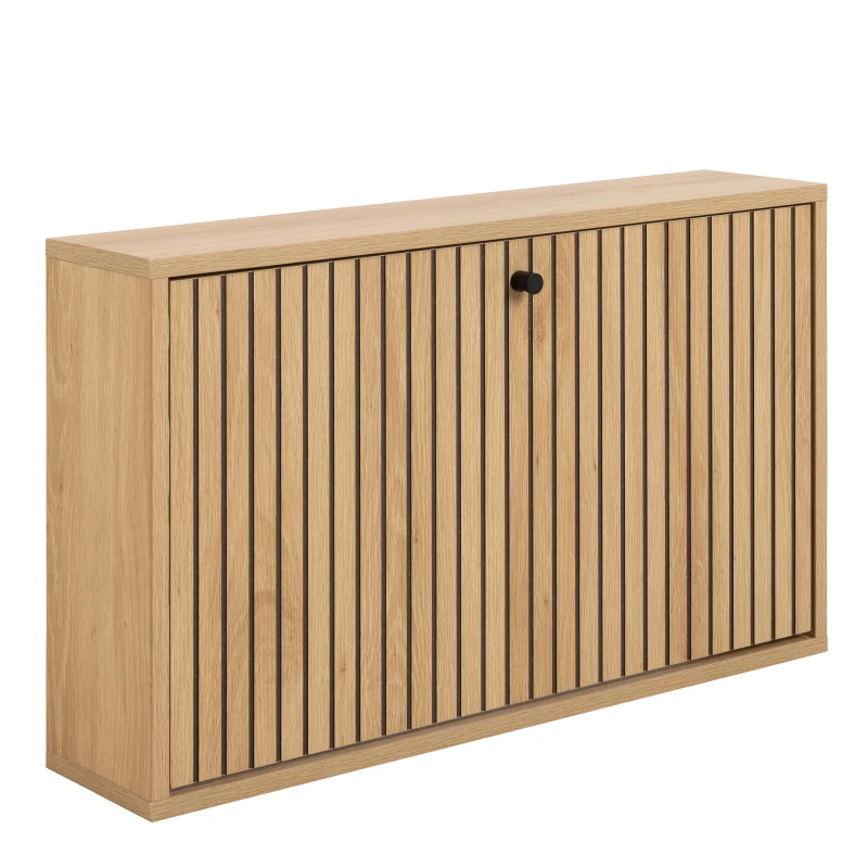 Image of Furniture To Go Albany Shoe Cabinet 1 Flip Down Door In Oak in Light Brown Light Brown Unisex