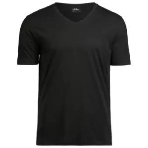 Image of Tee Jays Mens Luxury V-Neck Tee (3XL) (Black)