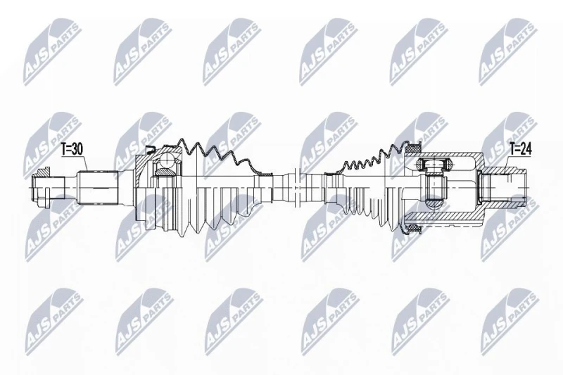 Image of NTY NPW-PS-007 Drive shaft Front Axle Left Drive Shaft (13)