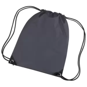 Image of Bagbase Premium Gymsac Water Resistant Bag (11 Litres) (One Size) (Graphite)