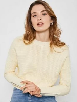 image of Mint Velvet Stitch Boxy Jumper - Yellow