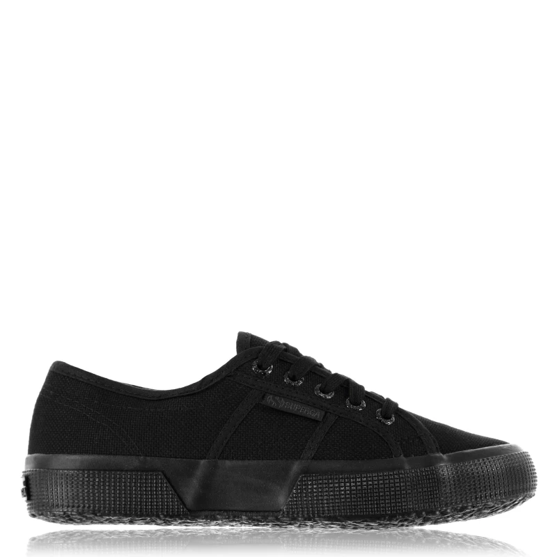 Image of Superga Womens 2750 Cotu Classic Lace Up Canvas Shoes Trainers - UK 8 Black female GDE2631ABK8