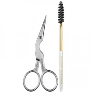 image of Tweezerman Brows Stainless Steel Brow Shaping Scissors and Brush