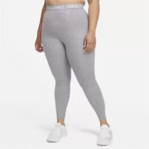 Image of Nike Pro Dri-FIT Womens 7/8 High-Rise Printed Tights - Grey