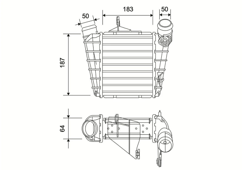 Image of Intercooler VALEO 822943