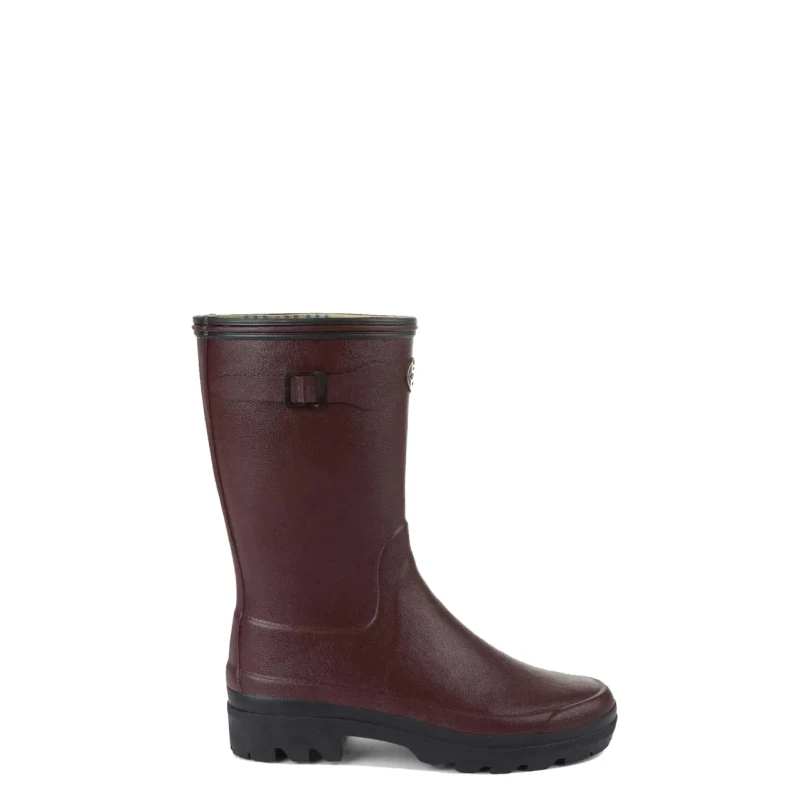 Image of Womens Boots Le Chameau Giverny Jersey Lined Rouge Female 41
