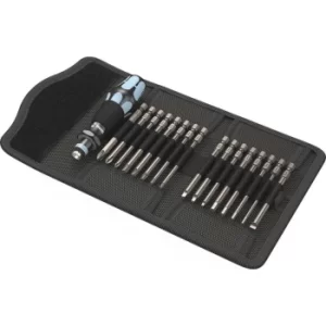 Image of Wera 17 Piece Kraftform Kompakt 60 Stainless Steel Screwdriver Bit Set Imperial
