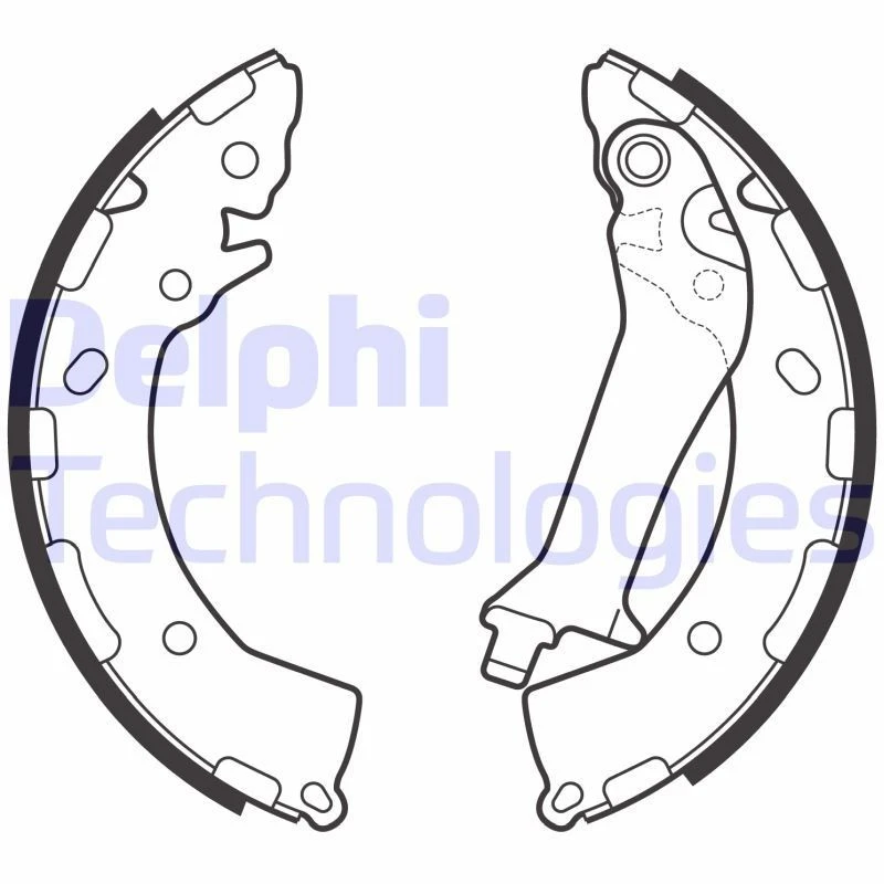 Image of DELPHI Brake Shoe Set DELPHI LS2150