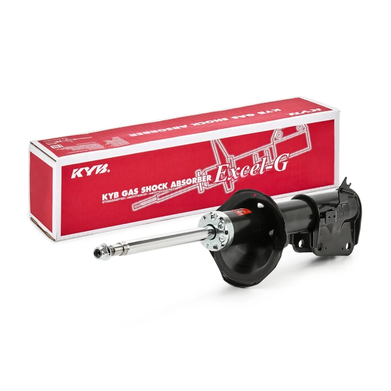 Image of KYB 333434 Shock absorber Front Axle Left, Gas Pressure, Twin-Tube, Suspension Strut, Top pin Shock Absorber (854)