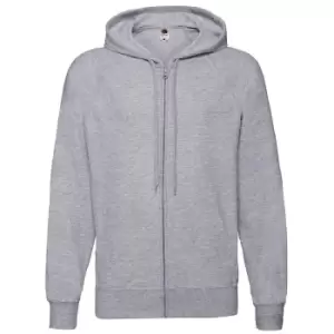 Image of Fruit Of The Loom Mens Lightweight Full Zip Jacket / Hoodie (L) (Heather Grey)