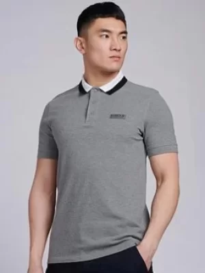 Image of Barbour International Ampere Polo, Grey Marl, Size L, Men