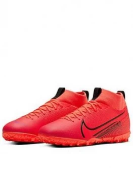 image of Nike Junior Mercurial Superfly 6 Academy Astro Turf Football Boots, Red/Black, Size 1