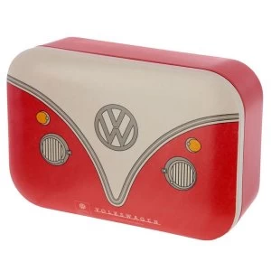 image of Bamboo Composite Volkswagen VW T1 Camper Bus Red Reusable Lunch Box